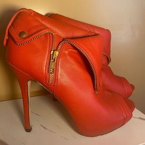 Aldo Heeled Red Bootie - 80s Inspired
